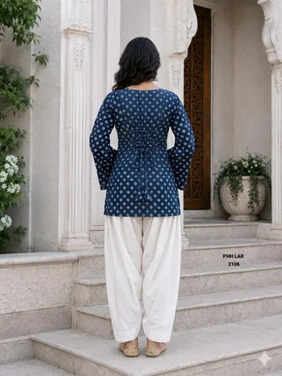 Heritage Pure Cotton Bandhej Print Sleeveless Kurti